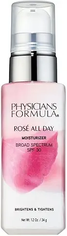 Physicians Formula - Rosé All Day Moisturizer SPF 30 - Crema Facial Hidratante de Día con Protector Solar SPF 30 - Ilumina, Prepara e Hidrata la Piel - Goji y Ciruela de Kakadu - Fórmula Antioxidante  