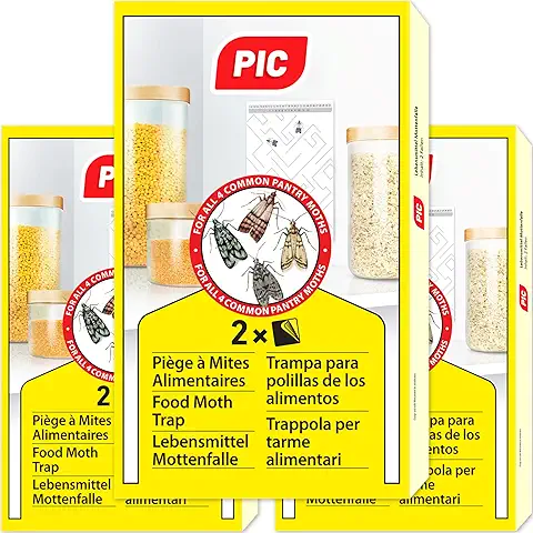 PIC Trampa para Polilla de Despensa 6X Piezas - Medios de Protección Contra Las Polillas en la Cocina y el Almacenamiento de Alimentos  