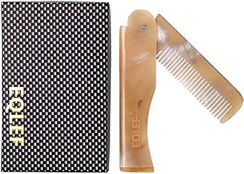 Piel plegable del cuerno del yac Cuchillo plegable del ajuste del bolsillo del peine del yac del peine elegante (1pcs)