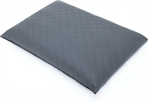 PillowPrim Cojín para Perros Elite Colchón para Perros, Sofá para Perros, cama para Mascotas, cama para Mascotas, cama para Mascotas, XXL, 95 x 70 cm, Grafito y piel Ecológica  