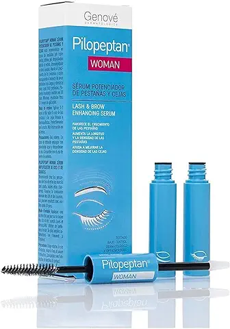 Pilopeptan Woman Sérum Potenciador de Pestañas y Cejas | Activa el Crecimiento, Aumentando Longitud y Densidad | Hipoalergénico | 6 ml  