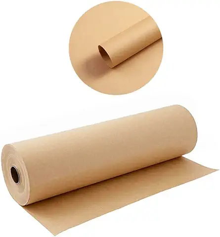 PIQIUQIU Braun - Papel de Estraza Reciclado Natural, Rollo de Papel de Estraza Ideal para Manualidades, Envoltorios de Regalos, Correos, Envío - 30,5 cm x 30 m  