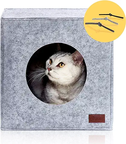PiuPet® Cama Gato I Entrada de 17,5cm Diámetro I para IKEA® Kallax & Expedit I Cueva Gato I Casa para Gatos I Cama de Gato I Casa Gato I Cat Bed  