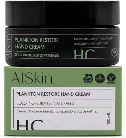 Plankton Restore Hand Cream | Crema de Manos con Microalgas para una Máxima Hidratación | Antimachas | Cosmética Ecológica | Certificaciones Bio y Eco | Envase 100 ml  