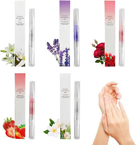 Pluma de Nutrición de Uñas,Aceite Cuticulas Uñas,Aceite para Cuticulas,Aceite Reparador para Uñas y Cutículas,Aceite para Cuticulas,Pluma Lápiz para Cuidado de Uñas,Bolígrafos de Aceite para Uñas,5pcs  