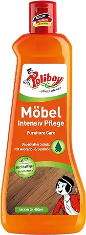 Poliboy - Cuidado intensivo para muebles de madera lacada, cuidado protector y refrescante de la madera, color neutro, 1 x 500 ml, fabricado en Alemania