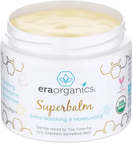 Pomada Sanadora para Bebés 59ml. Crema Sanadora Natural para Bebés Cer:ficada por USDA para Eczema de Bebés, Costra Láctea, Nariz Agrietada, Sarpullidos, y Más.  