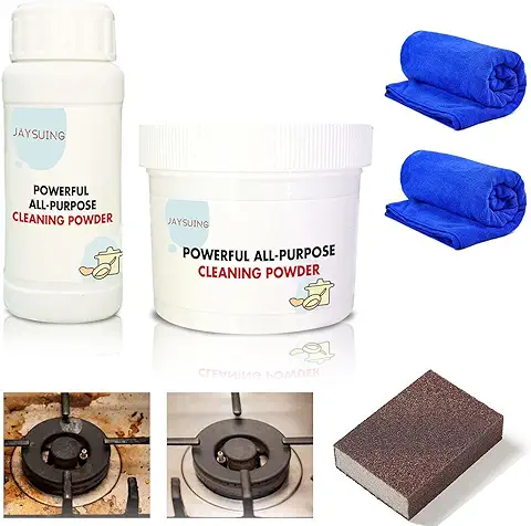 Potente Agente Limpiador Polvo Multiusos Cocina, 2pcs Agente Limpieza Polvo Burbujas Multifuncional para Limpieza Doméstica Agente Limpieza Suciedad Fuerte y Pesado (250g+110g）  