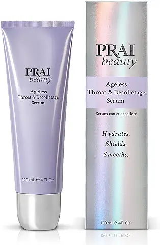 PRAI Beauty Ageless Throat & Decolletage Serum 120ml - Suero Reafirmante para la piel del Cuello, Reducción de Arrugas Antienvejecimiento, Mejora el tono y la Textura de la piel  