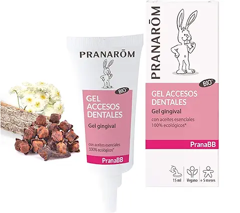 PRANARÔM - PranaBB - Gel Gingival - Sabor Agradable, Sin Azucares - con Aceites Esenciales Certificados Bio - 15ml.  