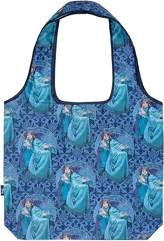 Presco Group - Bolsa de la Compra Plegable - Respetuosa con el Medio Ambiente para Alimentos - Bolsa de Transporte Ecológica Reutilizable para Mujer y Niña, Mucha Hyazinthe  