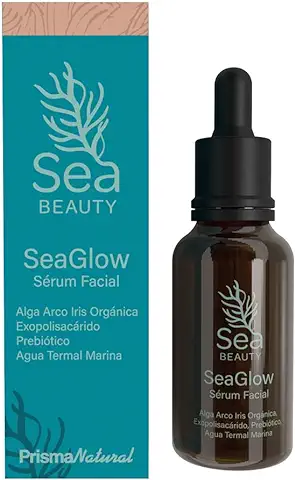 Prisma Natural Sea Beauty Sea Glow Serum Facial Hombre y Mujer para Cara, Cuello y Escote, Antiedad y Despigmentante con Antioxidantes 30 ml  