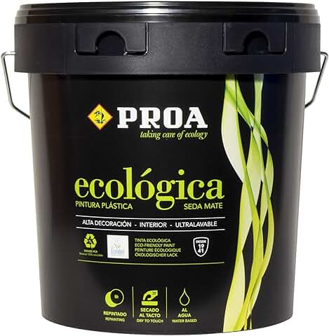 PROA Pintura Plástica Interior Ecológica Blanco. 4 L.  