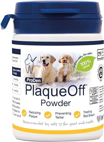 ProDen PlaqueOff Polvo 60 g | Para Perros y Gatos Pequeños | Mal Aliento, Placa, Sarro  