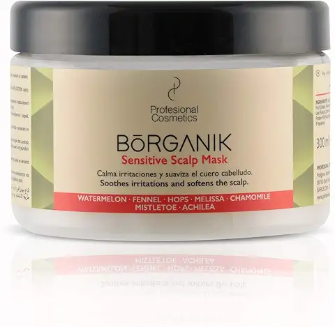 Profesional Cosmetics Borganik Sensitive Scalp. Mascarilla Calmante para el pelo - 300 ml.  