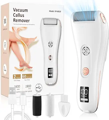 Profesional Eliminador de Callos con Función de Succión, 2 Velocidade para Eliminar Callos los Pies, Lima Electrica Pies Durezas, Cuidado Pies Eléctrico, Removedor de Callos Exfoliante para los Foot  