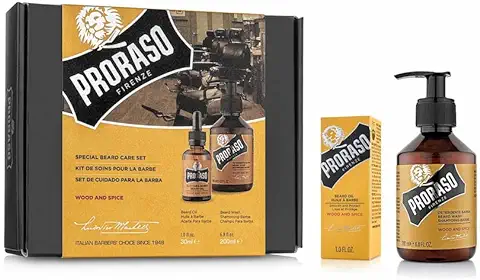 Proraso Pack Aceite para Barba + Champú para Barba Wood & Spice  