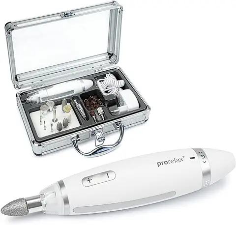 Prorelax set de Manicura / Pedicura DELUXE | Mujeres / Hombres | Cuidado Profesional de Manos y pies para casa y para Llevar | 15 Accesorios de alta Calidad de Acero Quirúrgico | Con luz LED  