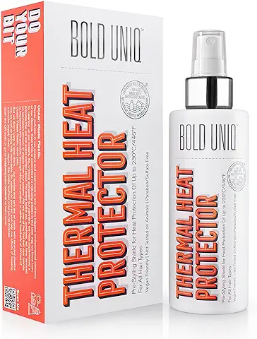 Protector Térmico Cabello - Spray Protector de Calor - Tratamiento Capilar para Cabello Seco y Rizado del Encrespamiento - Vegano y Sin Crueldad, Sulfatos ni Parabenos  