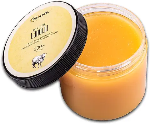 PROUNOL Lanolina Pura (Lanolin Anhidra) 200ml - 100% Natural Crema para Pieles muy Secas, ásperas o Agrietadas  
