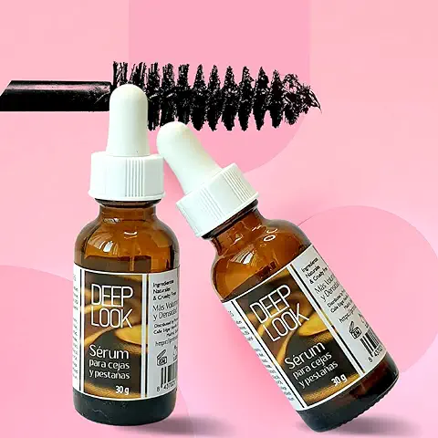 PS DEEP LOOK - Sérum para Cejas y Pestañas, Crecimiento Natural de Cejas y Pestañas más Largas, Fuertes y Espesas, 30ml  