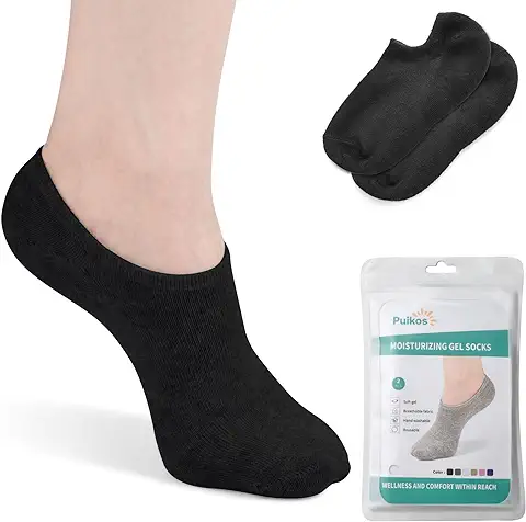 Puikos Calcetines de gel para Talón, Calcetines para pies Secos, Calcetines Hidratantes para Mujer, Mangas de gel para Talón para piel seca y Agrietada, Talones Agrietados (calcetines)  