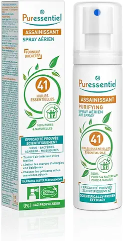 Puressentiel - Purificante - Spray Aereo Purificante con 41 Aceites Esenciales - 100% Puros y Naturales - Repire un aire Purificado - 75ml  