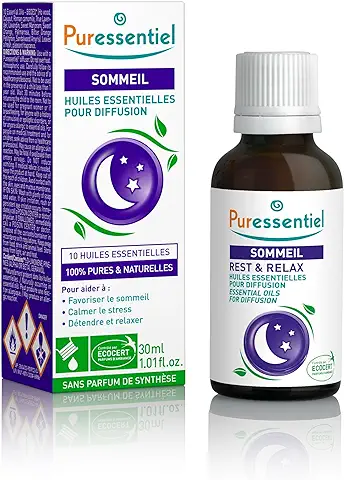 Puressentiel - Sueño & Relax - Aceites Esenciales Para Difusión Zen - 100% Puros Y Naturales - Proporciona Relajación Y Serenidad, No, Fresh, 30 Mililitro  