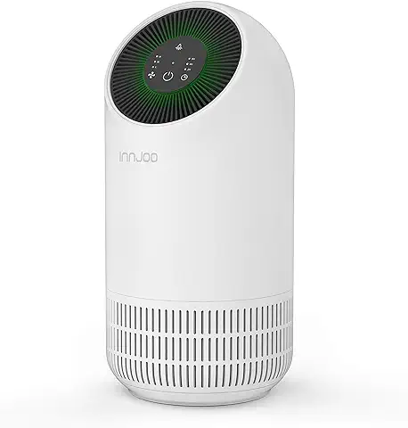 Purificador de Aire InnJoo ONE, Filtro HEPA H11 y Carbón Activado, Silencioso, Modo de Sueño, Temporizador, Capturar Polvo, Humo, Olor y Caspas de Mascota, ÁREA ≤11m². Compatible con ALEXA y ECHO. Purificador de Aire InnJoo ONE, Filtro HEPA H11 y Carbón Activado, Silencioso, Modo de Sueño, Temporizador, Capturar Polvo, Humo, Olor y Caspas de Mascota, ÁREA ≤11m². Compatible con ALEXA y ECHO.