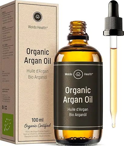 Puro Aceite de Argán 100% Orgánico para pelo - Piel, Cuerpo y Uñas, Hidratante anti Envejecimiento Humectante Antiarrugas 100ml  