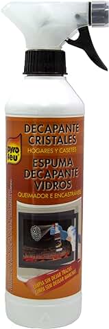 PYRO FEU Decapante Fuerte Para Limpiar Cristales De Chimeneas, Estufas Y Hornos, Blanco  