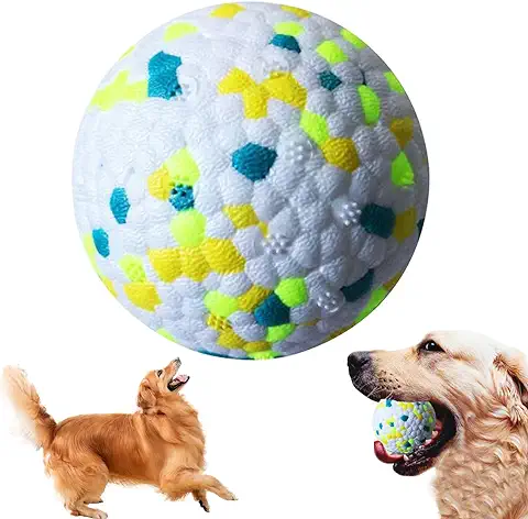 QIMMU Pelota Perro Indestructible,Pelota de Juguete para Perros,Pelota Perro,Pelota de Caucho Natural para Perros,Bola Interactiva Perros para Perros Pequeños Medianos y Perros Grandes (Verde)  