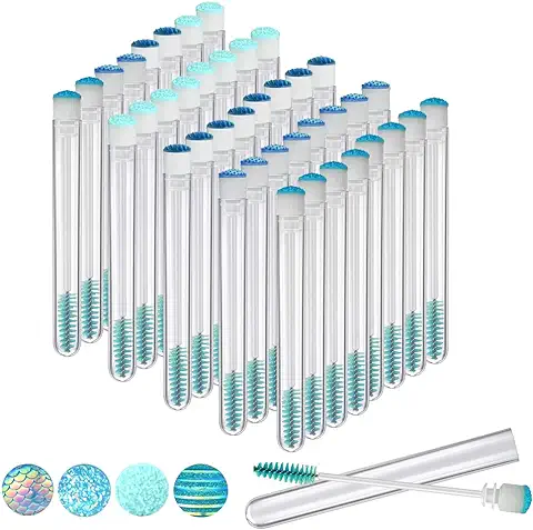 QINERSAW 40 set Tubos de Varita de Pestañas Set, Diamante Tubo de Cepillo de Pestañas Vacío Varita de Rímel Cepillos de Pestañas Aplicador de Cejas para Mujeres Niñas  