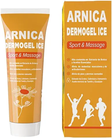 QKnatur - GEL CREMA ARNICA MONTANA - Ayuda a Aliviar y Calmar las Molestias Musculares y de Articulaciones - Alto Contenido en Extracto de Árnica, de Caléndula, Hamamelis (100 ml)  