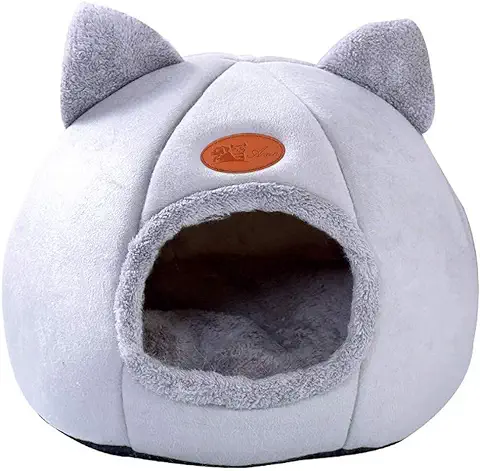 Queta Camas para Gatos,Casa para Gatos Interior, Nido de Mascotas,Cama Cueva para con Cojines Extraíbles y Lavables,Se Puede Utilizar para Hámster, Conejo, Perrito,Conejillo de Indias,Gato Bebé  