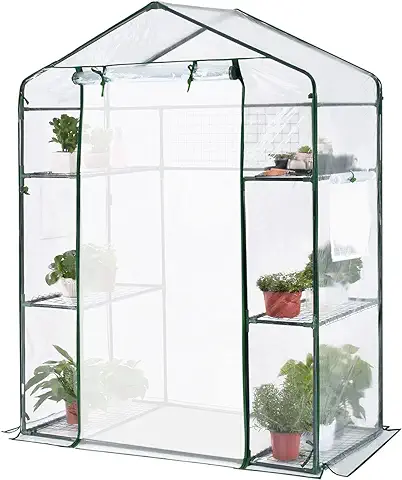 Quictent KMS – Toldo (2 Puertas, Galvanizado 10 x 7 x 7 ft Portátil Desmontable de Gran Tamaño de Efecto Invernadero Verde Jardín Caliente casa  