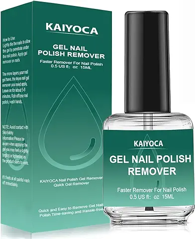 Quitaesmalte de Uñas de 15 ml, Quitaesmalte de Uñas de gel Profesional, Elimina Fácil y Rápidamente el Esmalte de Uñas en 3-5 Minutos  