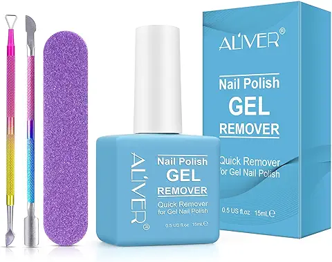 Quitaesmaltes de Uñas 15ML,Remover Uñas Semipermanente Profesional Remueve el Esmalte en 3-5 Minutos Sin Dañar,para Uñas Naturales,de Gel,Esculpidas,Rápido y Fácil,3PCS Herramientas  