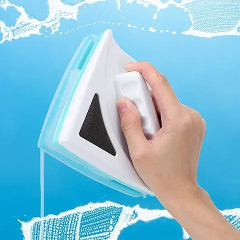 Raguso Limpiador de Cristales Magnético de Diseño Triangular, para Ventanas con Buena Fuerza de Succión  