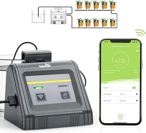 RAINPOINT Sistema de Riego Automático WiFi para Plantas de Interior, kit de Riego por Goteo de Bricolaje Control Remoto del modo de Riego Automático/manual/retardado Mediante Aplicación  