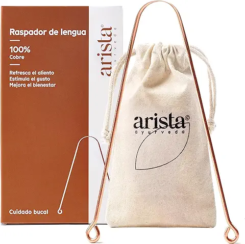 Raspador de Lengua | Elimina el Mal Aliento | Fácil de usar | Limpiador Lingual de Cobre | Propiedades Antibacterianas | Uso Recomendado por Dentistas | Medicina Ayurveda | Arista Ayurveda  