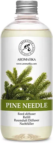Recarga del Difusor de Caña de Agujas de Pino 500ml - 100% Puro y Natural - Set de Fragancia Ambiental para Aromatizar Aire Interno para Cuartos - Baños - Hogares - Restaurantes  