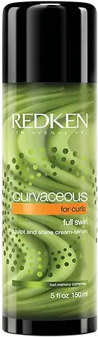 Redken | Crema Sérum Hidratante sin Aclarado, Activador de Rizos, para Cabello Rizado y Ondulado, Curvaceous Full Swirl, 150 ml  
