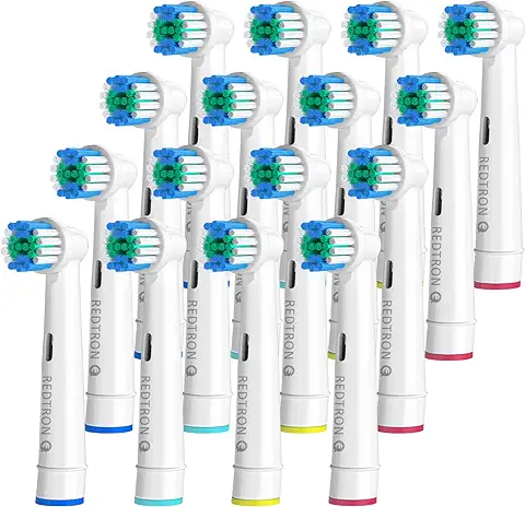 REDTRON Cabezales de cepillo de repuesto para Oral B (16 unidades), cabezales de repuesto para los cepillos eléctricos Precision Clean Pro1000 Pro3000 Pro5000 Pro7000 y más