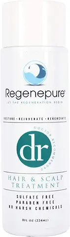 Regenepure - Champú Tratamiento para Cabello y Cuero Cabelludo, Limpia y Estimula el Crecimiento del Cabello, Parabenos ni Productos Químicos Agresivos, para todo tipo de Cabello, 224 ml  
