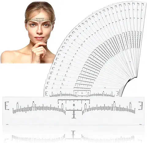 Regla de Cejas, 150 Piezas Regla de Cejas Adhesivo Regla de Microblading de Ceja Adhesiva Herramienta de Medición Guía para Maquillaje  