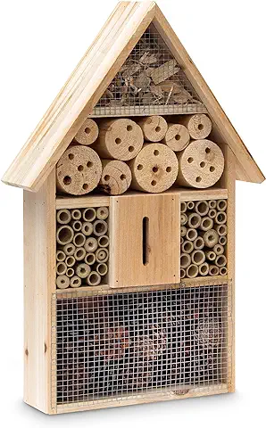 Relaxdays Casa para Insectos de Jardín, Madera, Marrón, 48 x 31 x 10 cm  
