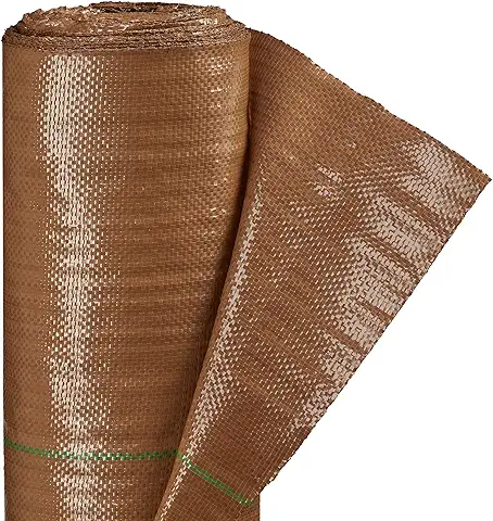 Relaxdays Malla Antihierbas, Permeable, 1x20 m, Transpirable, Resistente a Desgarros y Rayos UV, 100 G/m², PP, Marrón  