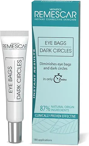 Remescar Bolsas y Ojeras Efecto Inmediato 8ml - Crema para el Tratamiento & Eliminación Instantánea de las Bolsas de los Ojos - Eliminar Bolsas y Ojeras Hombre y Mujer - 180 Aplicaciones  