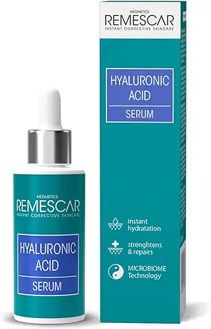 Remescar Serum Acido Hialuronico 30ml - Serum Facial - Hidratante, Antiarrugas, Antiedad y Antimanchas - Piel, Rostro y Contorno de Ojos - Sérum Facial Hidratante para Mujeres  